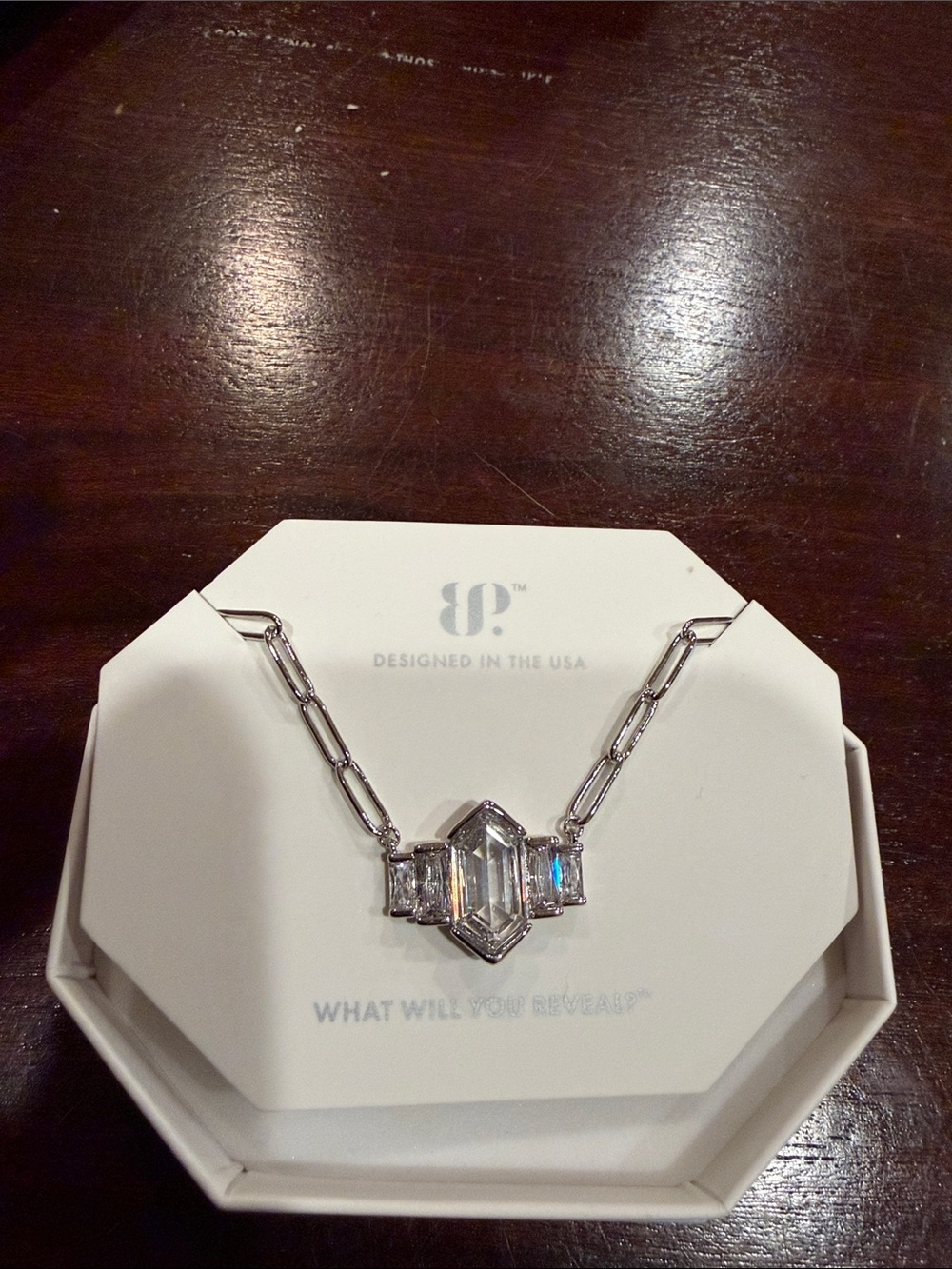 Luxe Allure: CZ on Rhodium